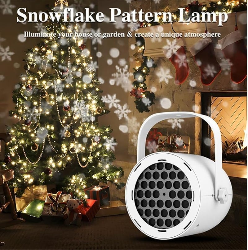 White Halloween USB Christmas Projector Light 16 Patterns Rotating LED For Room Ceiling Exterior House - Image 5